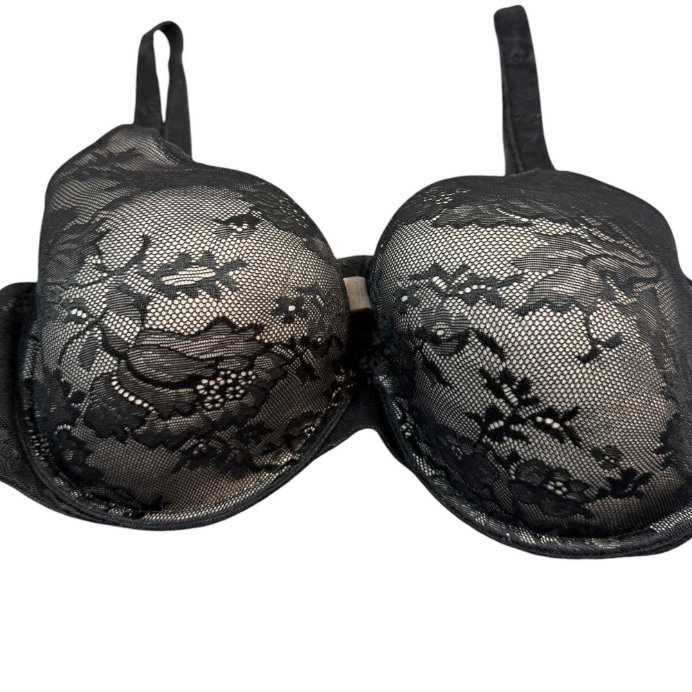 Victoria's Secret Body‎ by Victoria Bra 36DD Black Lace Lined Perfect Coverage